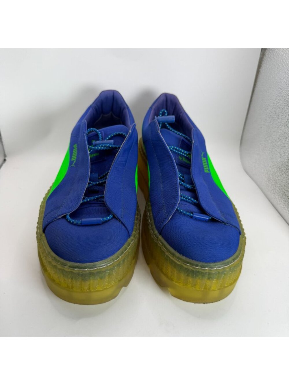 Puma Fenty Cleated Creeper Surf Rihanna Blue Platform Sneakers Size 9.5 US - Picture 2 of 9